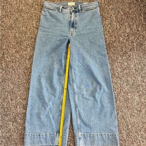 Everlane Cropped Wide leg Light Blue Flare Women's Jeans Size 28